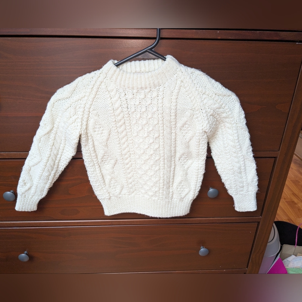 Vintage Sz 4/5 Chunky Sweater Unisex Knitted hand knit heavy weight